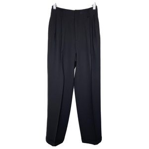 Ralph Lauren Collection Purple Label 100% Wool Pleated Trousers In Black Size 4